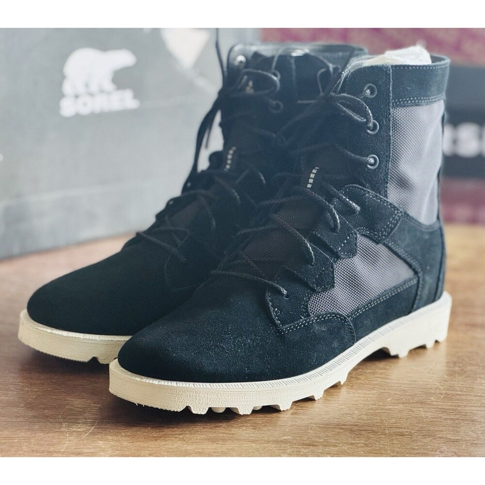 Women’s Size 9 Sorel Caribou OTM WP Waterproof Black Chalk NL4390-010 NIB